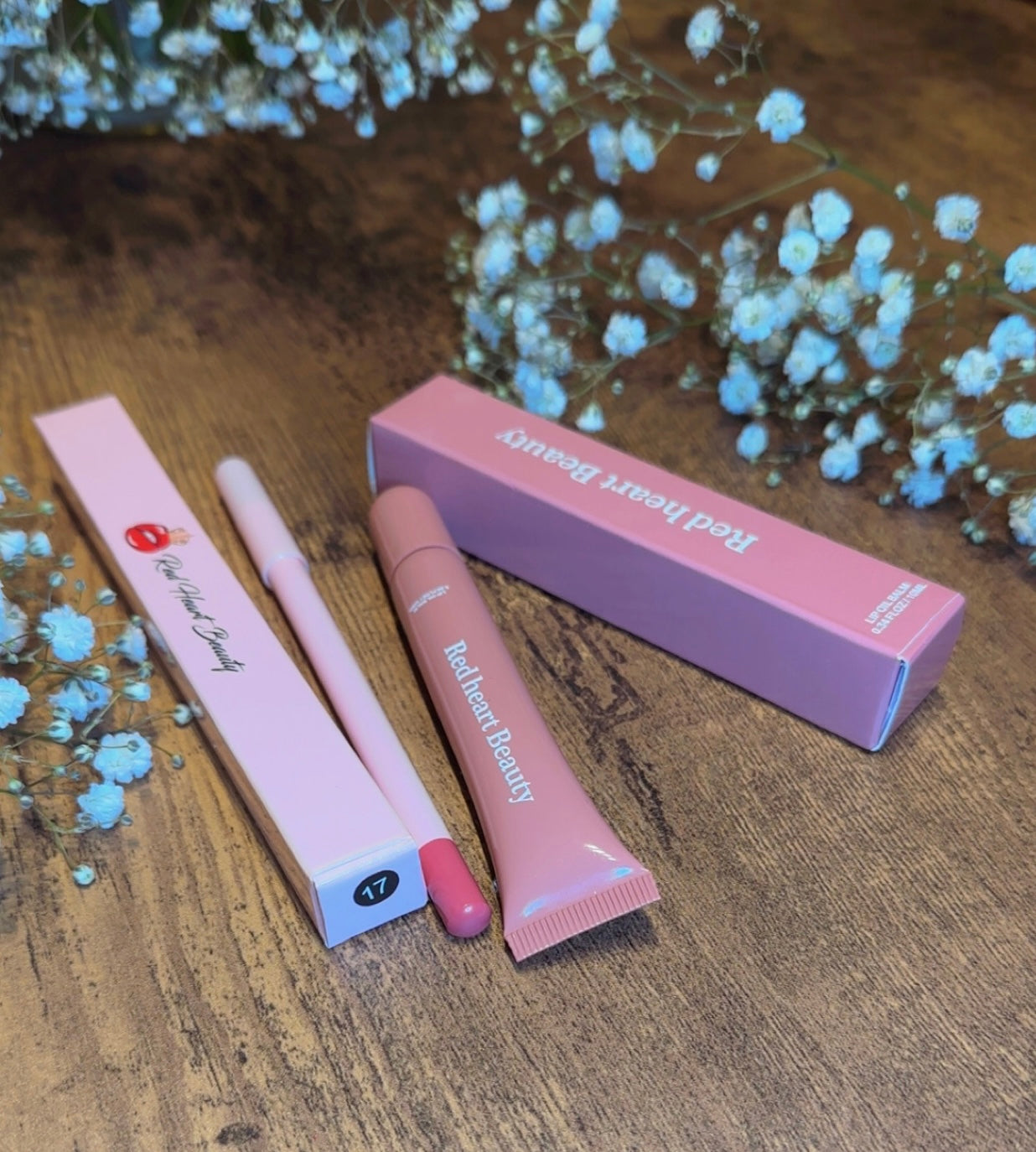 Red Heart Beauty Lip Liner – Shade 17 Rosé Pink
